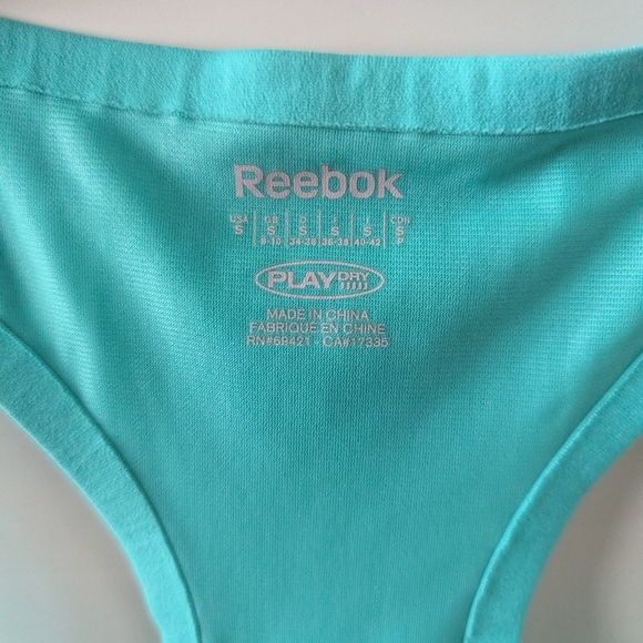 Reebok Turquoise Racerback Tank Top - Picture 3 of 3